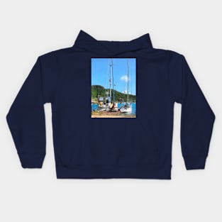 Boats - Relaxing at the Dock Kids Hoodie